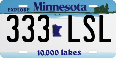 MN license plate 333LSL