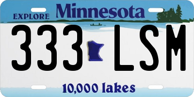 MN license plate 333LSM