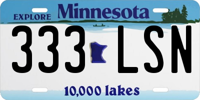 MN license plate 333LSN