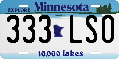 MN license plate 333LSO