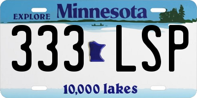MN license plate 333LSP