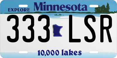 MN license plate 333LSR