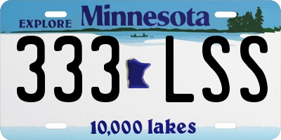 MN license plate 333LSS