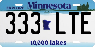 MN license plate 333LTE