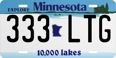 MN license plate 333LTG