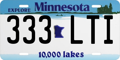 MN license plate 333LTI
