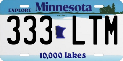 MN license plate 333LTM