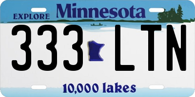MN license plate 333LTN