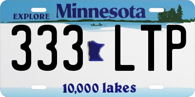 MN license plate 333LTP