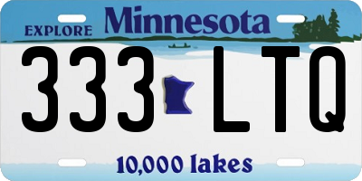 MN license plate 333LTQ