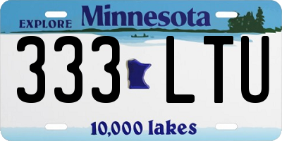 MN license plate 333LTU