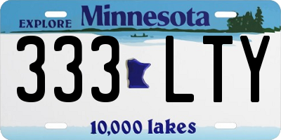 MN license plate 333LTY