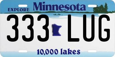 MN license plate 333LUG