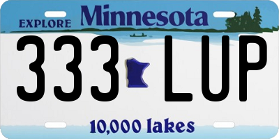MN license plate 333LUP