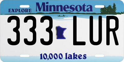MN license plate 333LUR