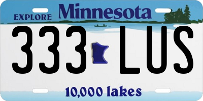 MN license plate 333LUS