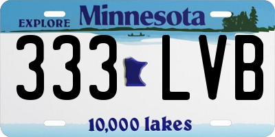 MN license plate 333LVB