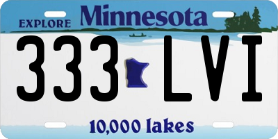 MN license plate 333LVI