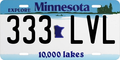 MN license plate 333LVL