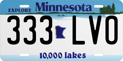 MN license plate 333LVO