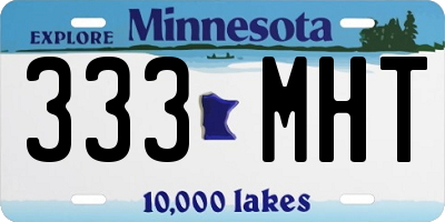 MN license plate 333MHT