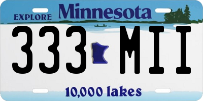 MN license plate 333MII