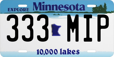 MN license plate 333MIP