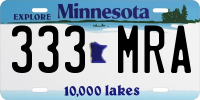 MN license plate 333MRA