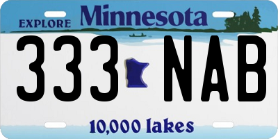 MN license plate 333NAB