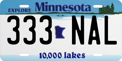MN license plate 333NAL