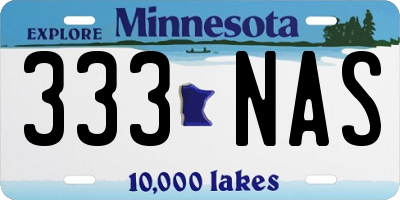 MN license plate 333NAS