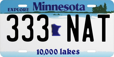 MN license plate 333NAT