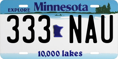 MN license plate 333NAU