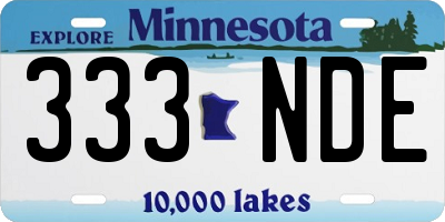 MN license plate 333NDE