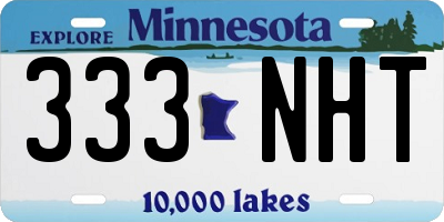 MN license plate 333NHT