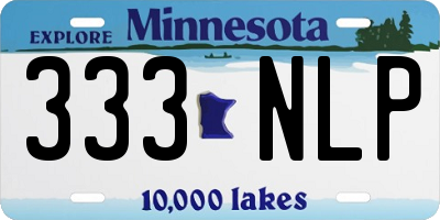 MN license plate 333NLP