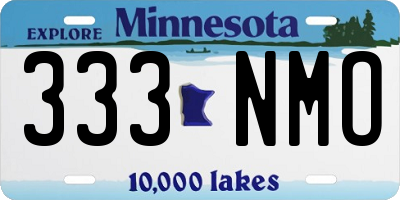 MN license plate 333NMO