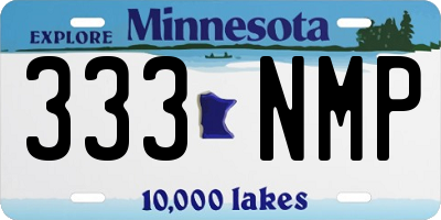 MN license plate 333NMP