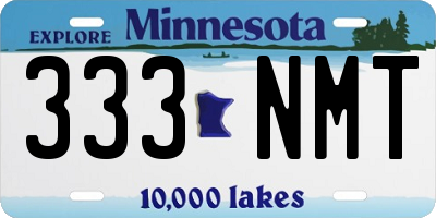MN license plate 333NMT