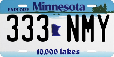 MN license plate 333NMY