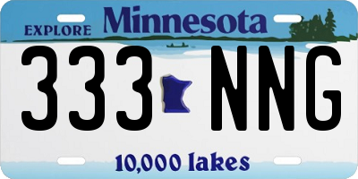 MN license plate 333NNG