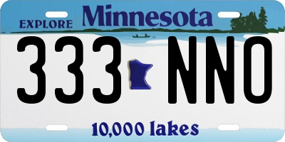 MN license plate 333NNO