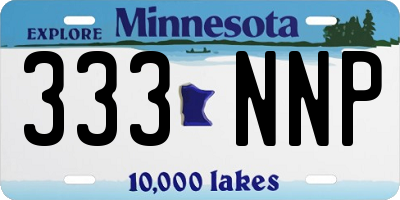 MN license plate 333NNP