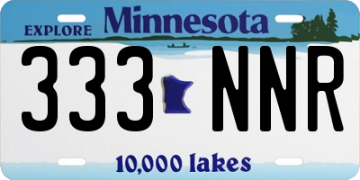MN license plate 333NNR
