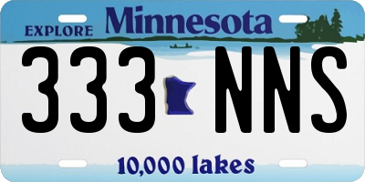 MN license plate 333NNS