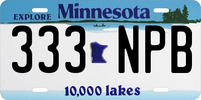 MN license plate 333NPB