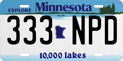 MN license plate 333NPD