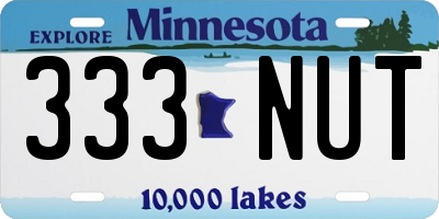 MN license plate 333NUT