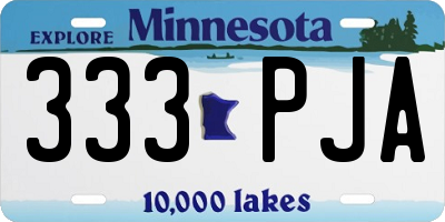 MN license plate 333PJA