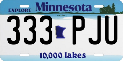 MN license plate 333PJU